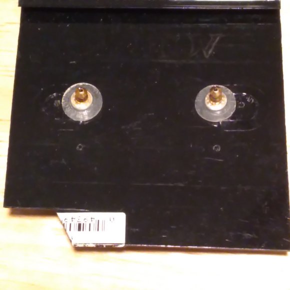 Vintage 1980s Vonelle Swarovski Crystal Earrings Black Flowers New on Card - Picture 2 of 2